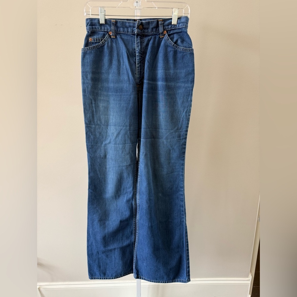 Levi’s Dark Blue Flare Jeans Women Size 32 (12) Stretch Denim